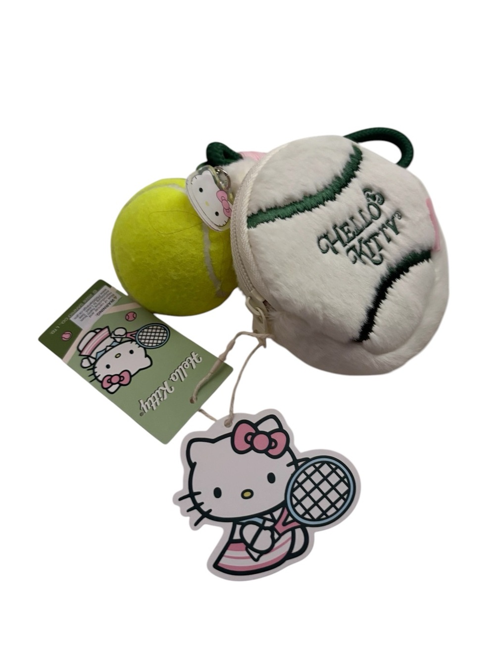 🎾 VIRAL 🎾 Hello Kitty Tennis Club Plush Coin Pouch - NWT Miniso